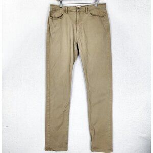 Flint and Tinder Pants Mens 34x34 Beige Tan Tapered Fit Stretch Chino Casual